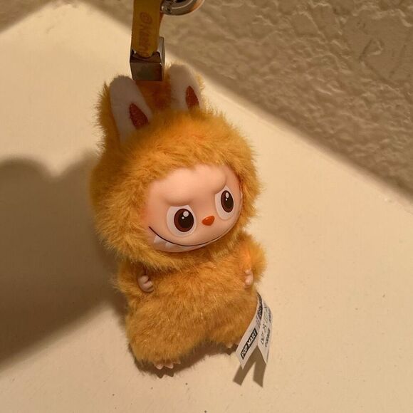 Authentic PopMart Labubu The Monsters Pin for Love Series "Y" Orange Plush Penda - Picture 12 of 13